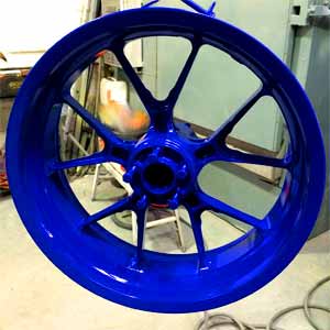 Wheel in deep blue